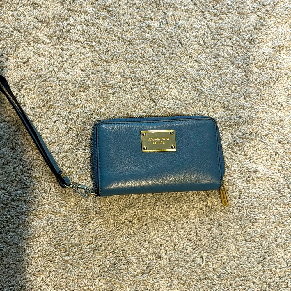 Michael Kors Blue Wristlet